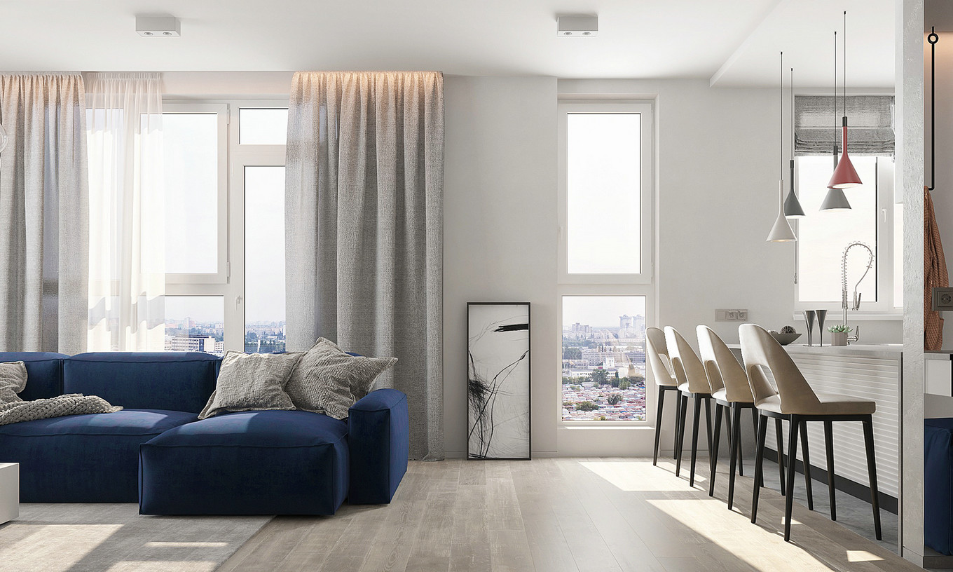 夏日清凉的清新冷色系室内设计-32