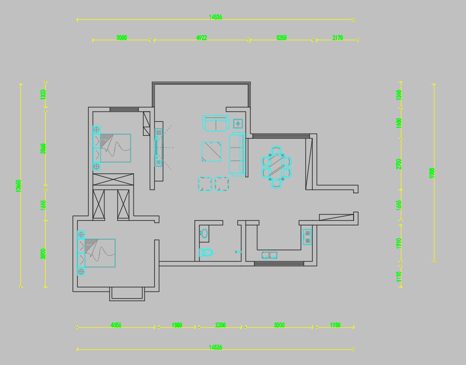四川泸州 105㎡现代轻奢两居室，黑白灰中的小家大味道！-25