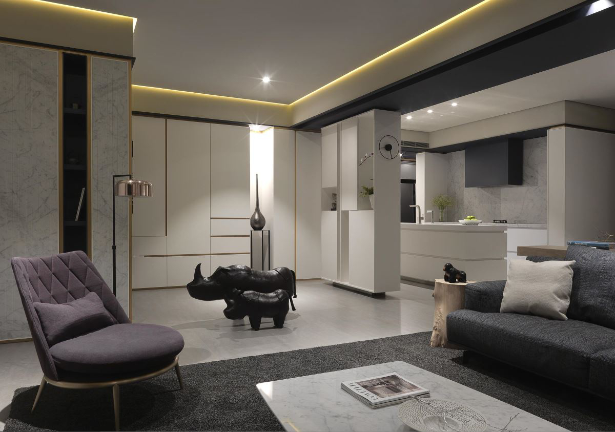 欣磐石设计--40坪三房现代时尚住宅-2