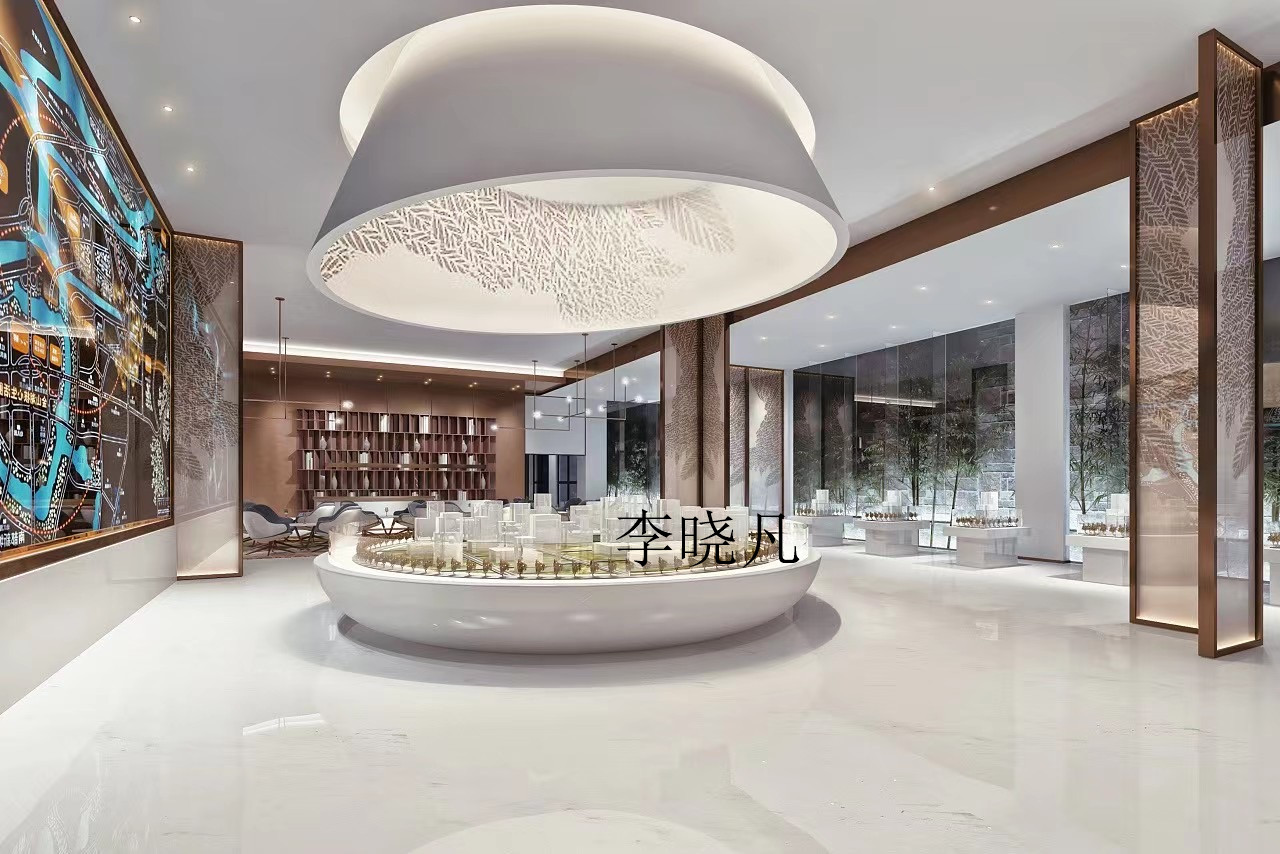 热气腾腾的工装售楼处设计-7