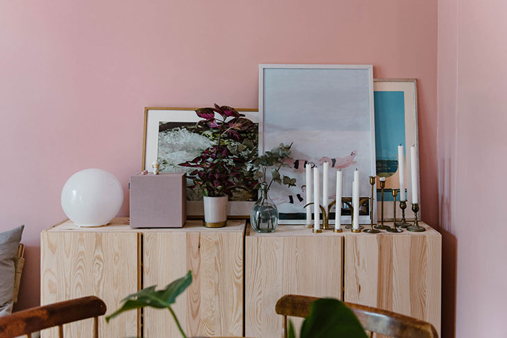 迷你粉色调一居室公寓，小空间大利用-3