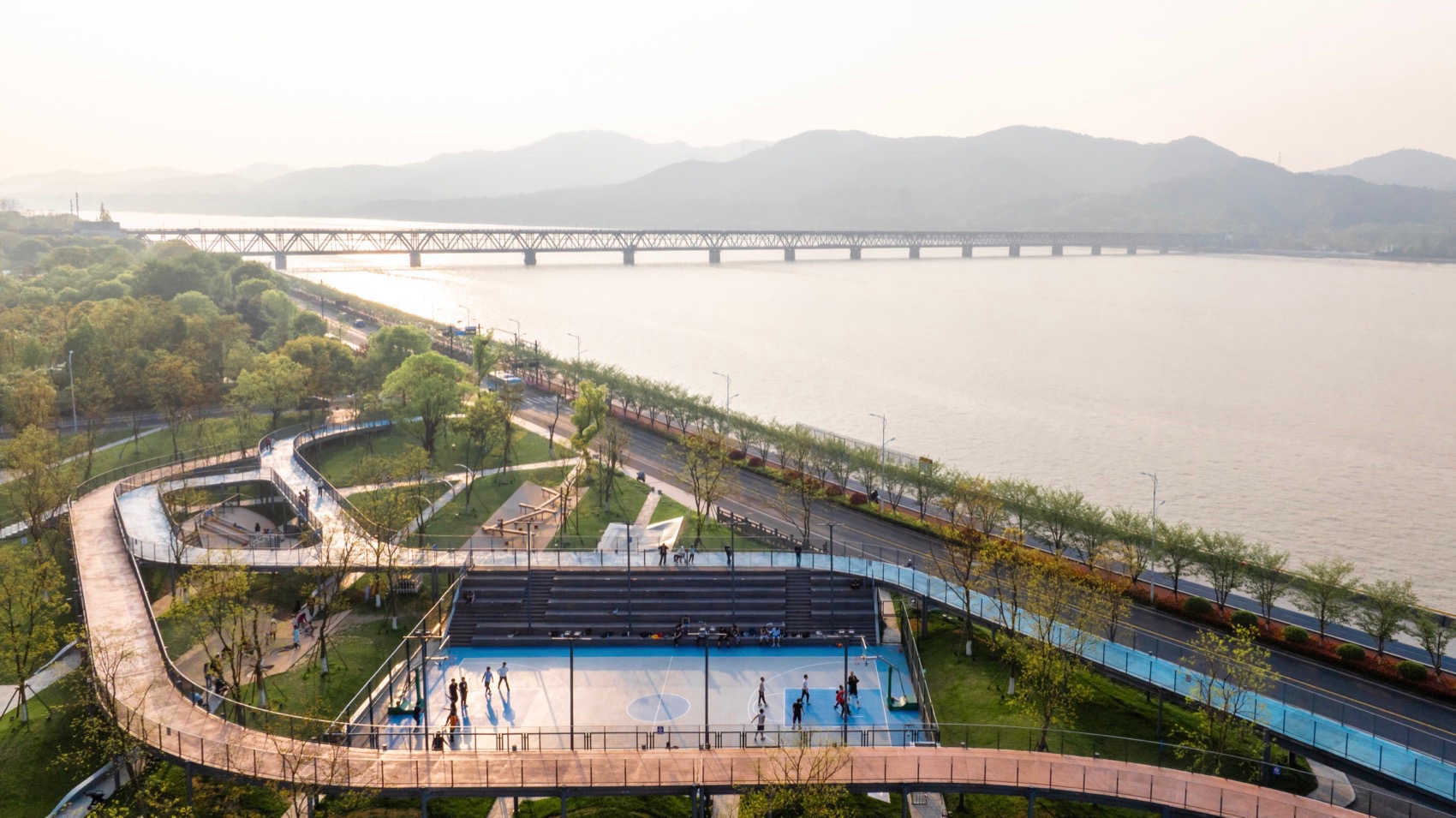 杭州滨江公共空间·银杏驿与大桥驿丨中国杭州丨同济原作设计工作室-27