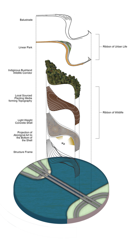 Ribbons of Life（“生命之带”）人行桥丨澳大利亚堪培拉丨CX Landscape建筑工作室-29