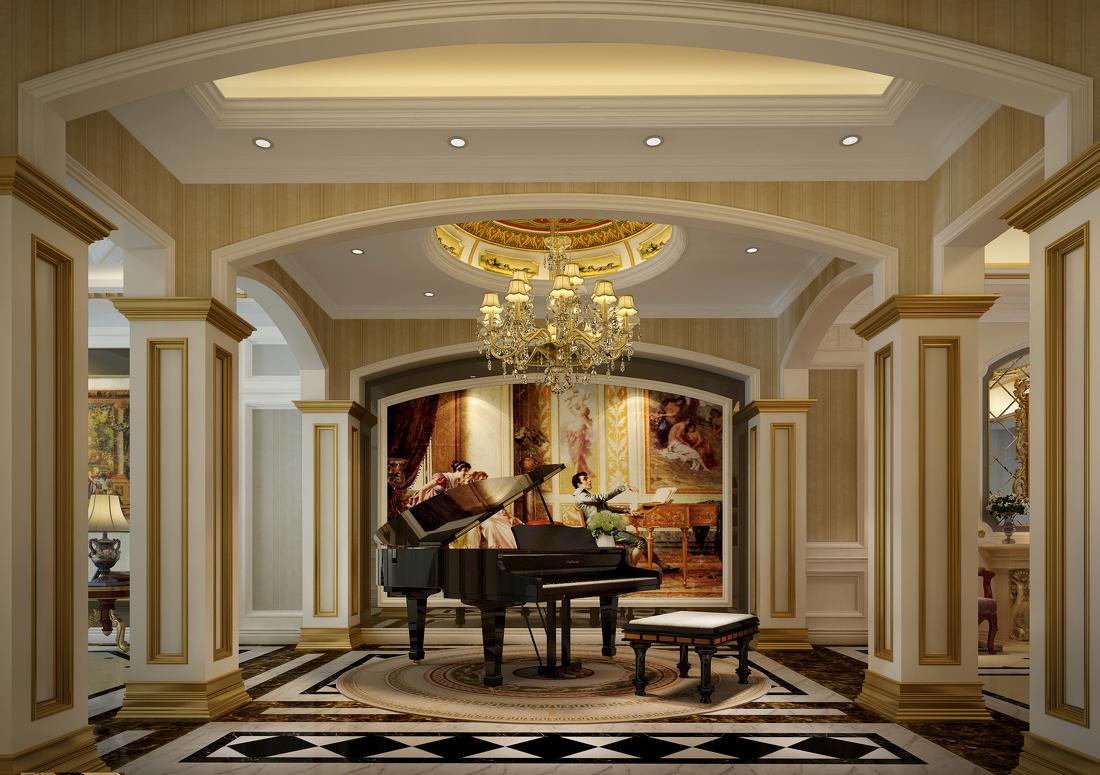 
欧式法式新中式别墅设计作品王文泉108 -3