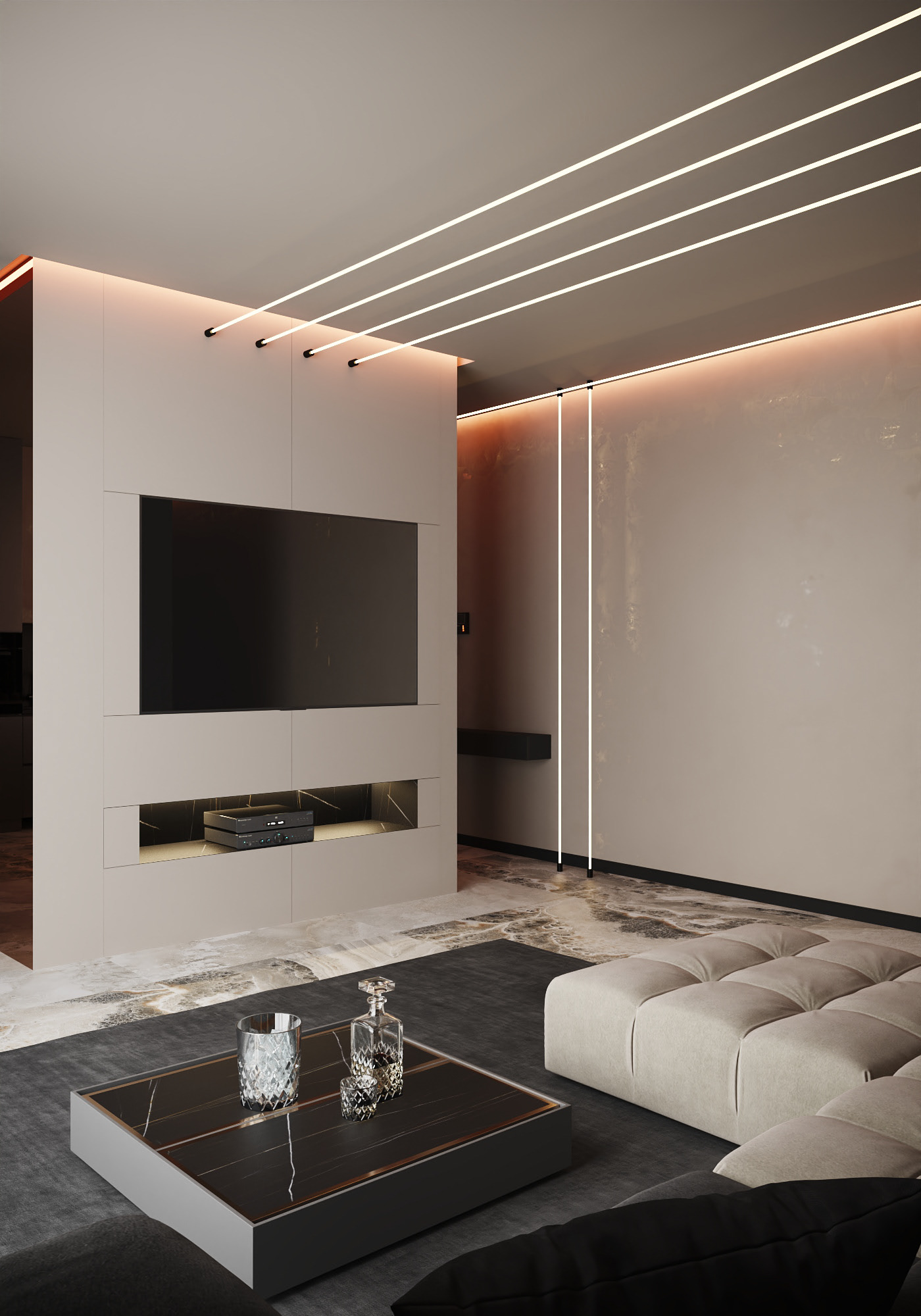 简约黑白灰，100 平米空间的惊艳变身-2