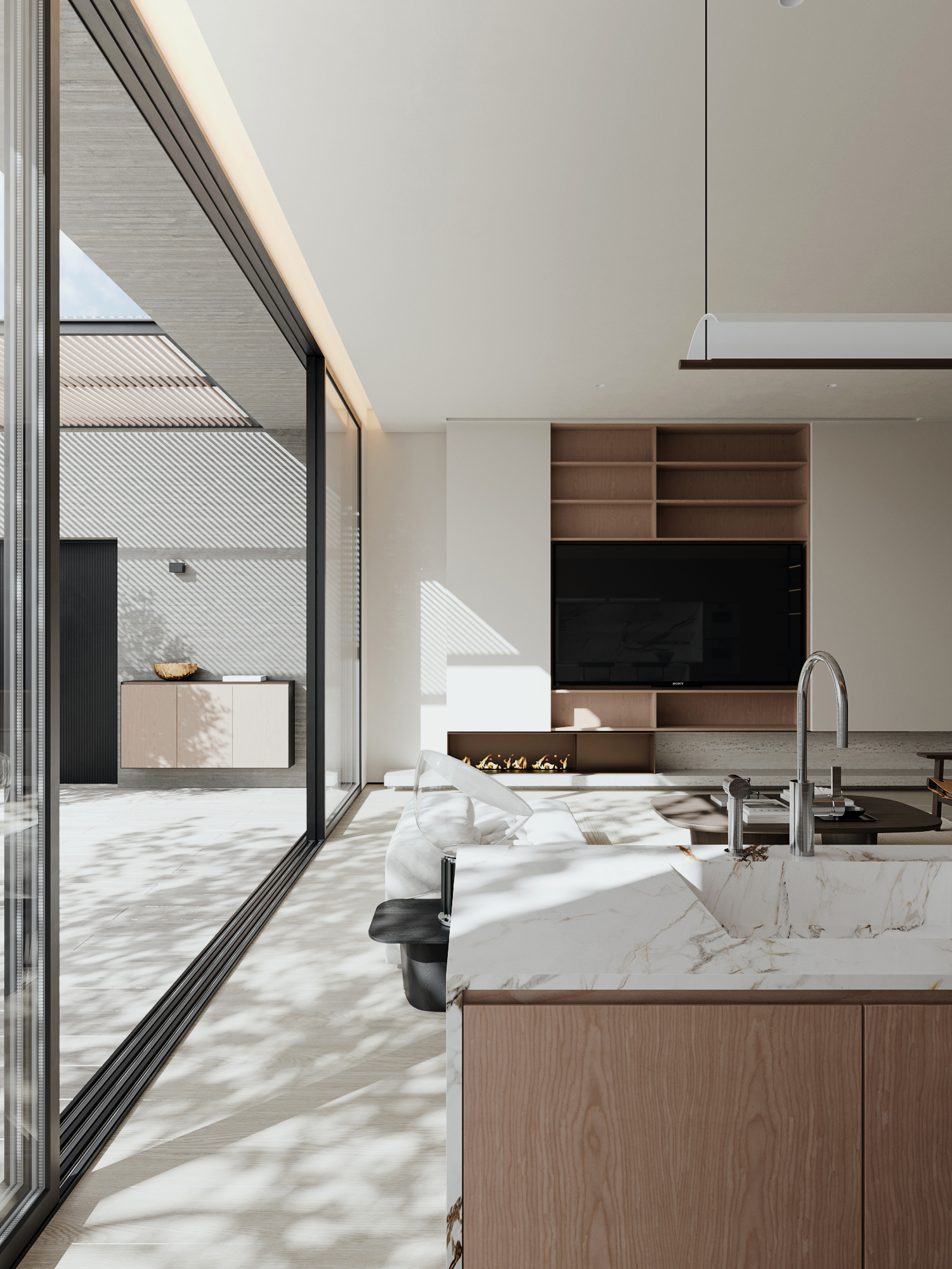 一楼空间效果图。-2