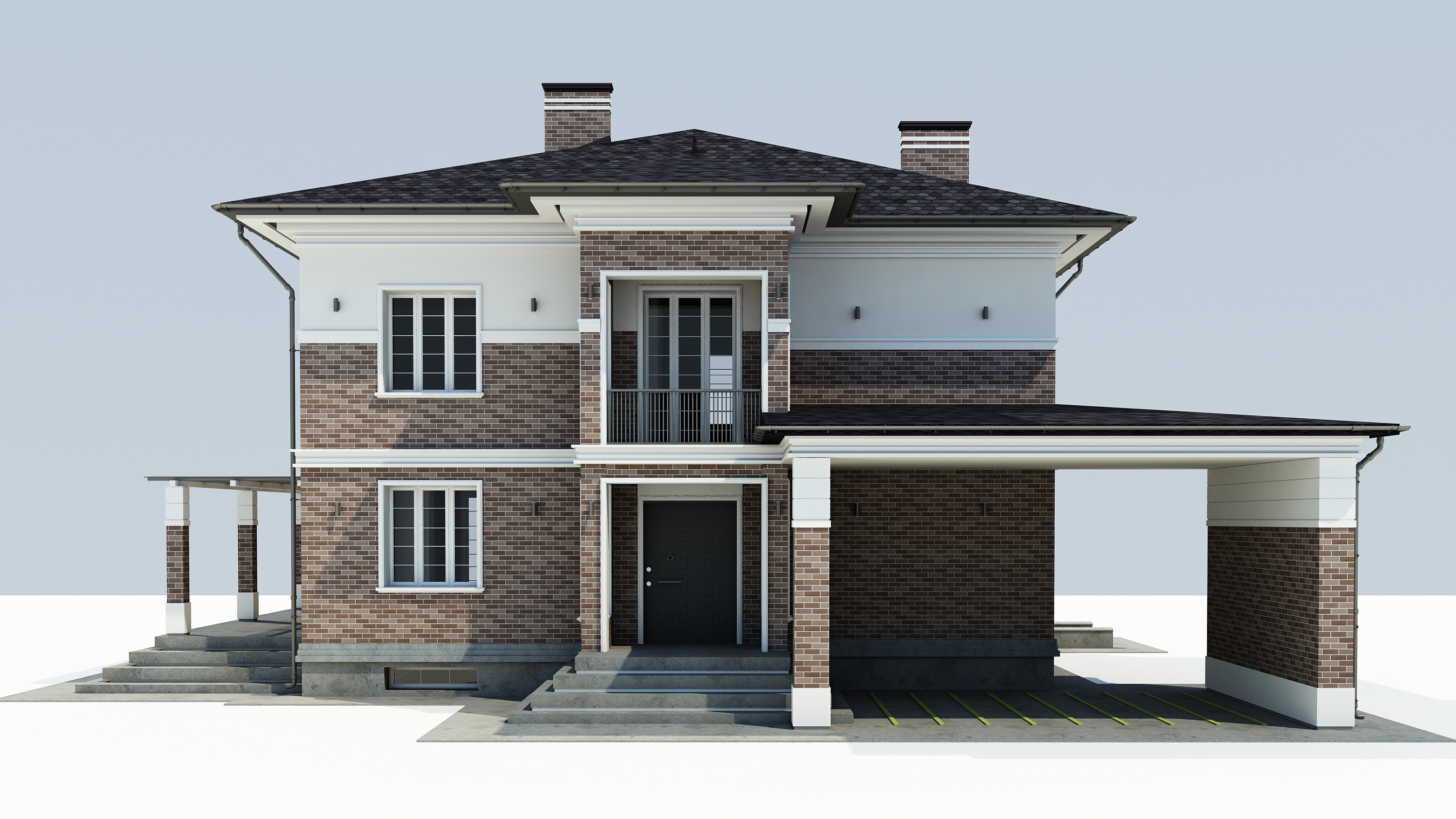 Эскизный проект Фасада индивидуального жилого дома-0