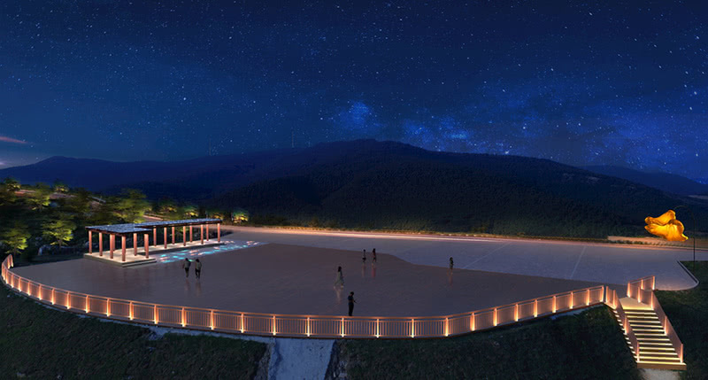 公园夜游景区夜景灯光设计案例效果图-2