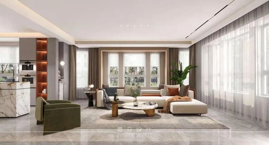 曲江大城I期 · 现代轻奢别墅设计丨青马别墅空间设计-57