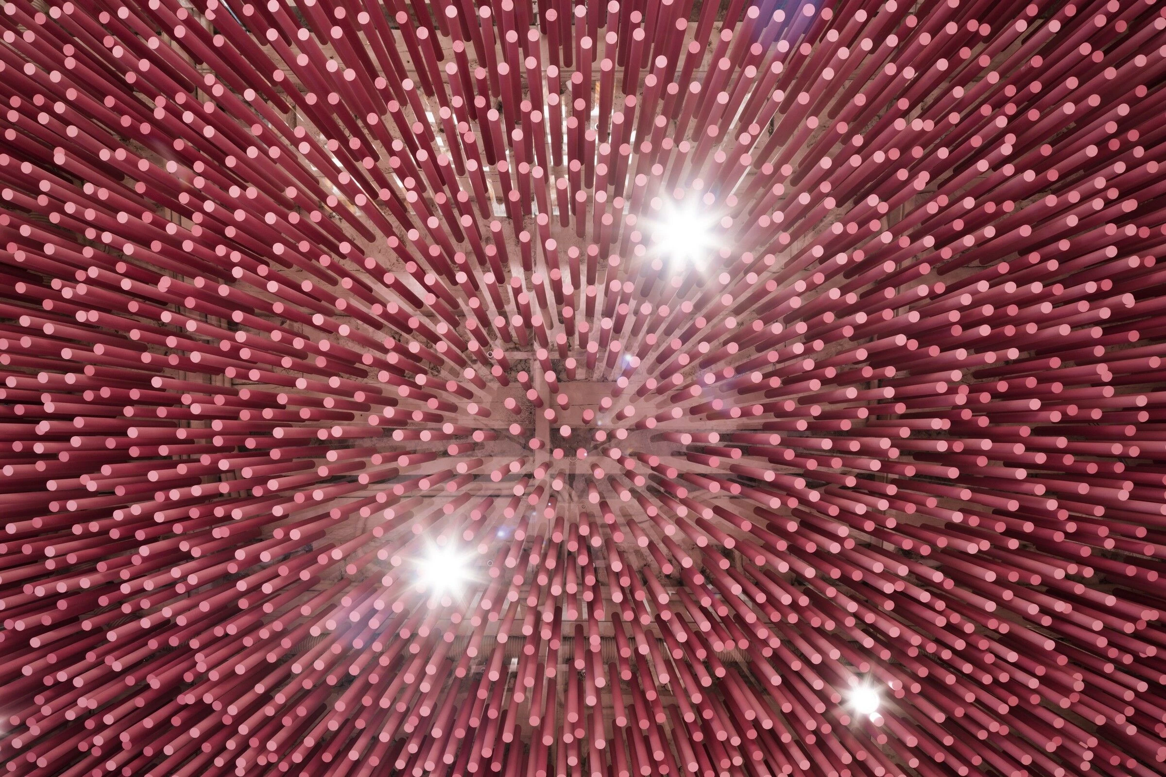 马德里粉色木棍艺术装置面包店丨西班牙马德里丨IDEO arquitectura-25