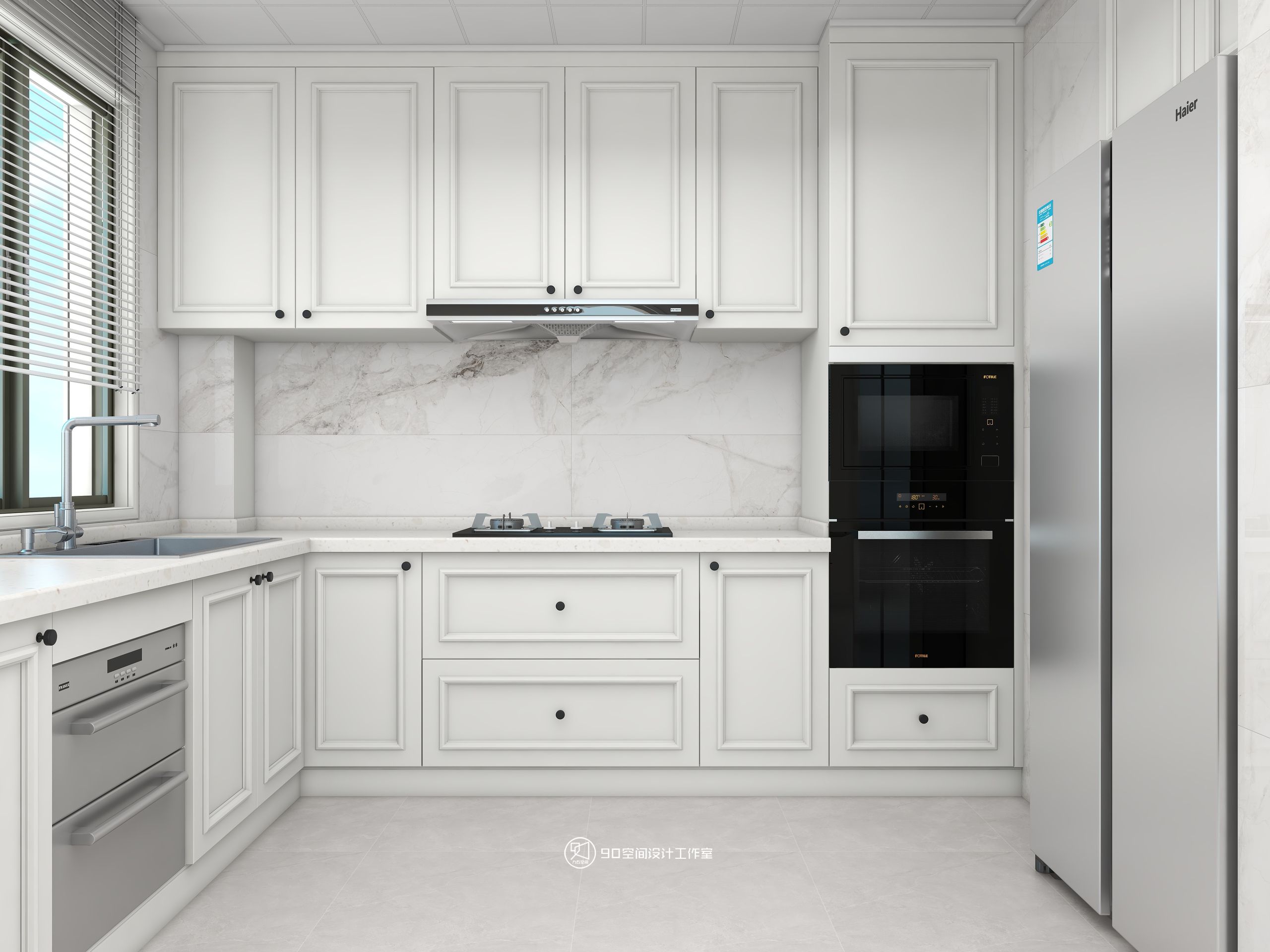 125㎡法式风,寻找家中氛围感丨90空间设计-22