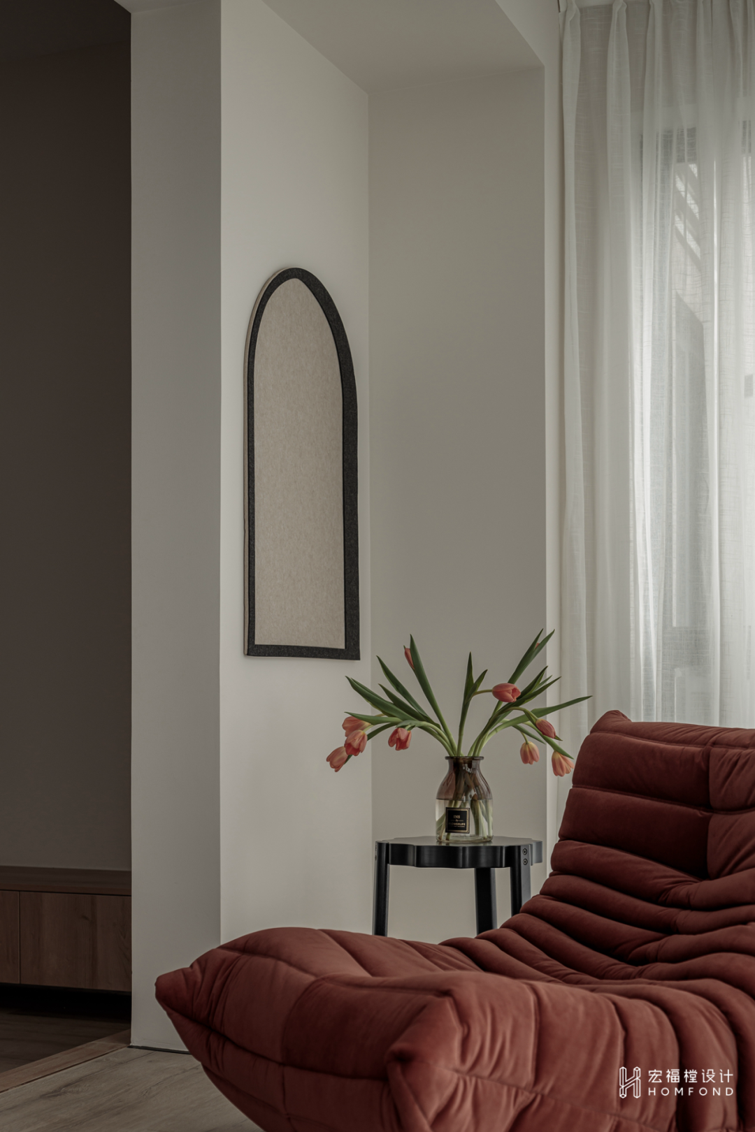 静谧黑+趣味橙，宁静自然的纯洁空间 | 宏福樘设计-12