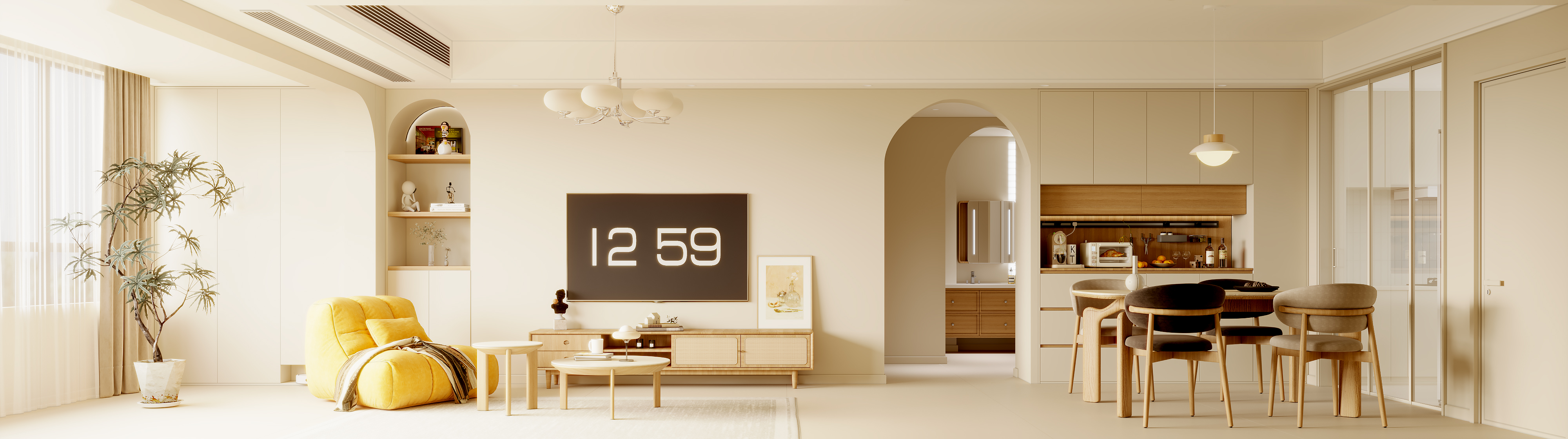 暖色原木风空间-7