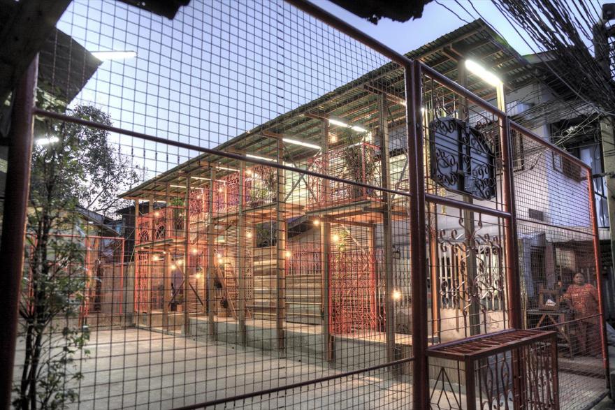 泰国 Klong Toey 社区灯笼 | 创新木质结构打造休闲空间-2