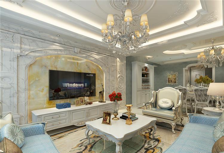 
百合装饰设计师滕飞法式风格大宅 -2