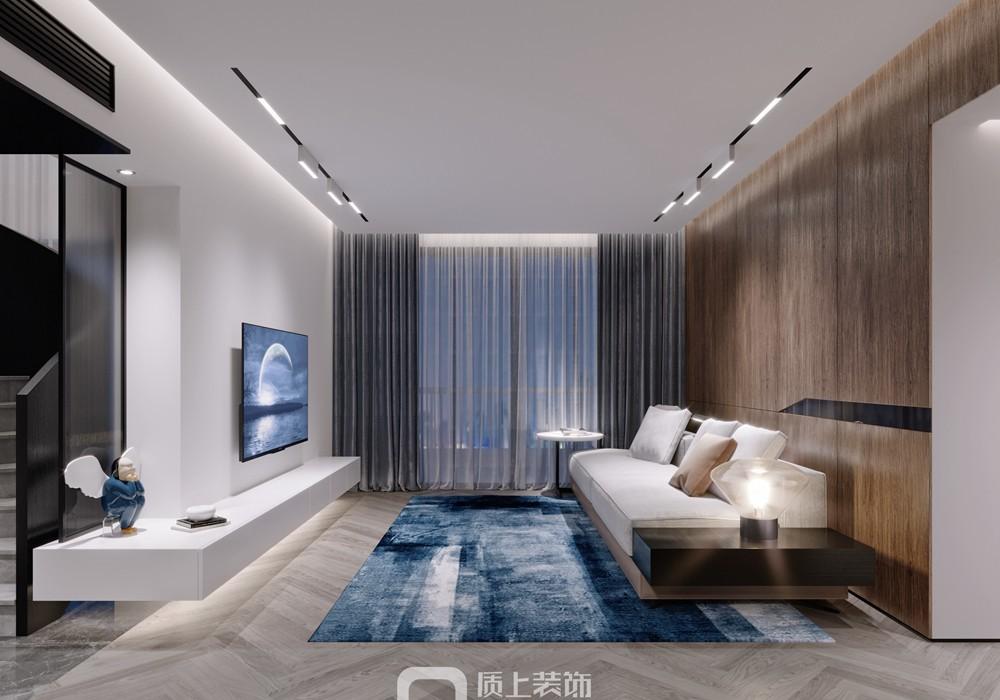 佛山 200㎡复式时光 | 湛蓝托红,实用轻奢-22