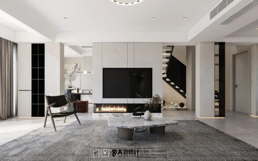 极简轻奢义乌 326㎡贵气住宅设计丨大有团队-12