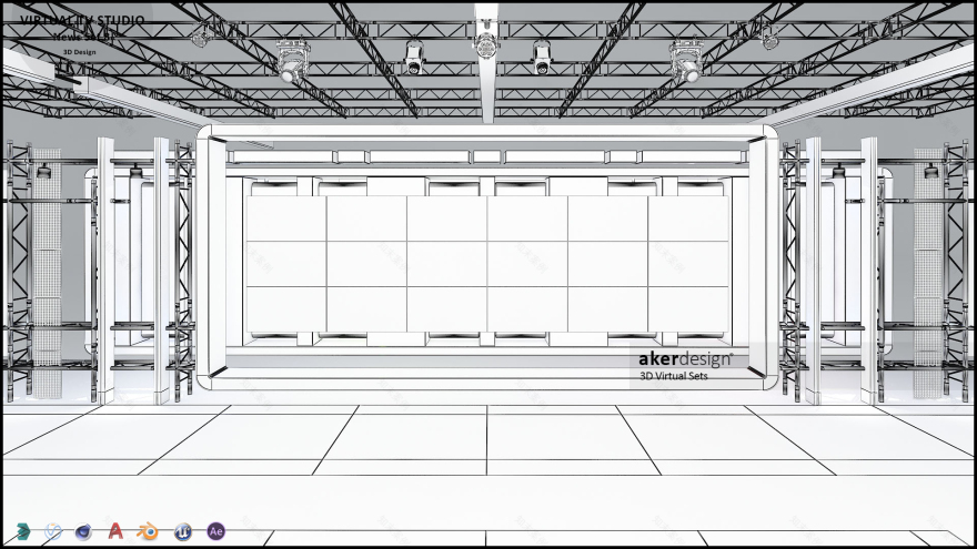 虚拟电视演播室新闻布景 8-12