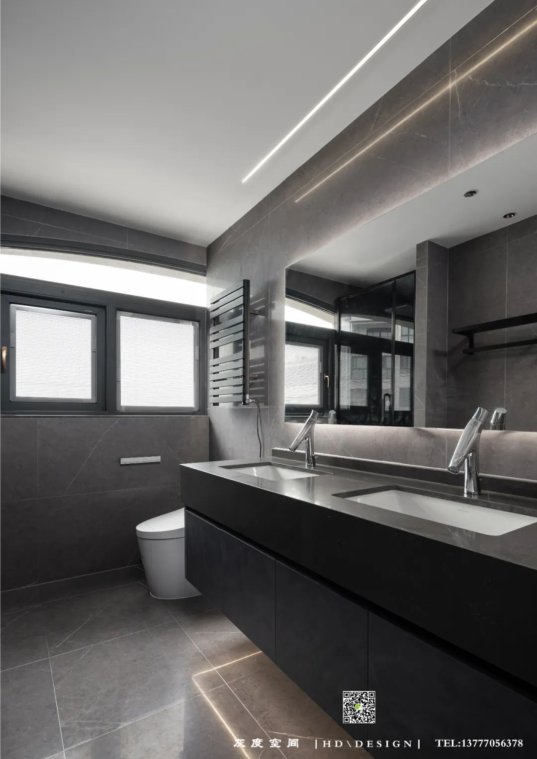 印象巴黎复式住宅 | 现代简约的深色空间-27