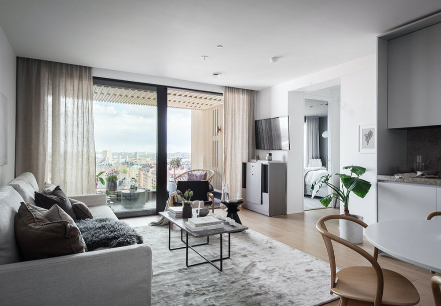 斯德哥尔摩顶层公寓,全景视野尽享瑞典首都风貌-15