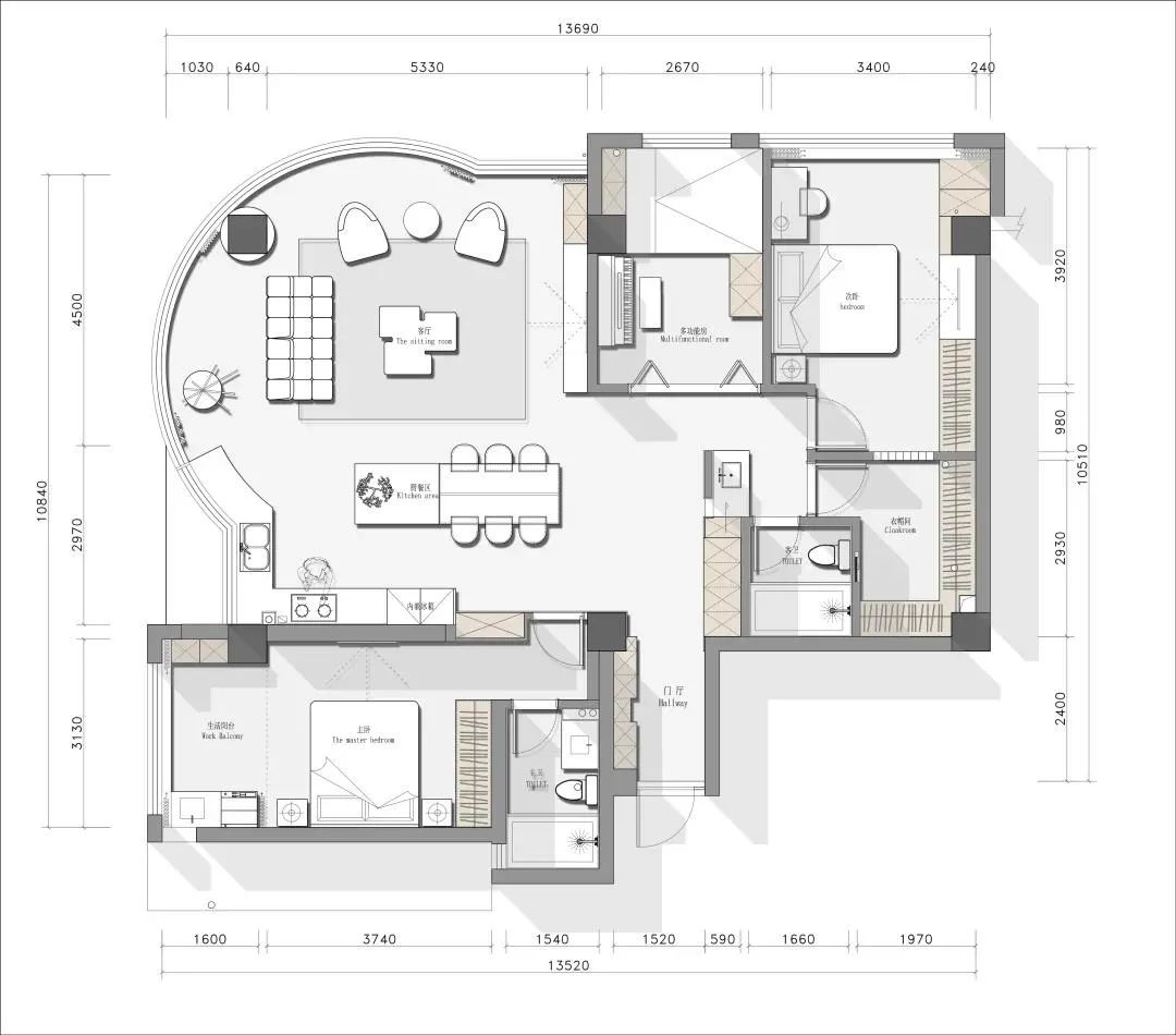 侨光苑极简风家居设计丨鸿鹄设计-11