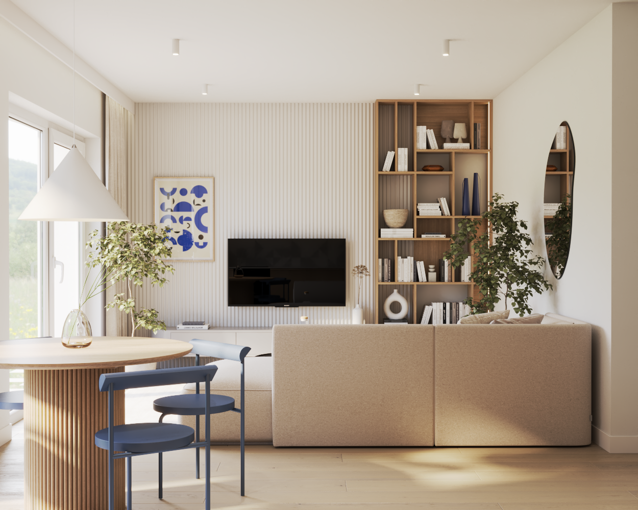 blue accents apartment-1