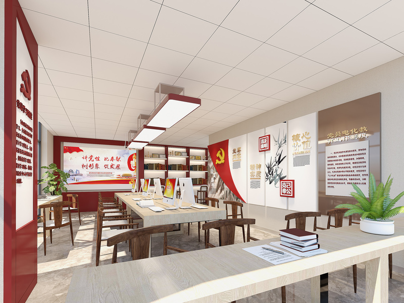 天文弘装饰打造党建办公室新典范-14