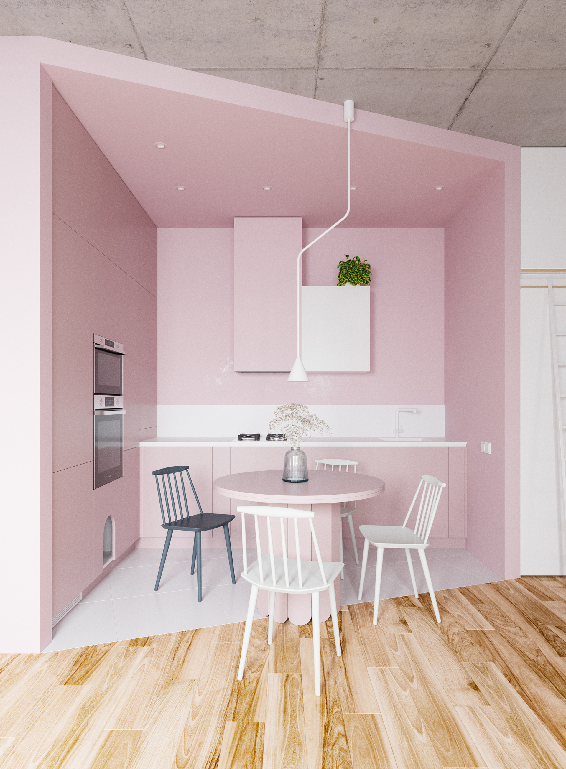 Cat Flat Apartment 3D visualization/ Line Design Studio-1