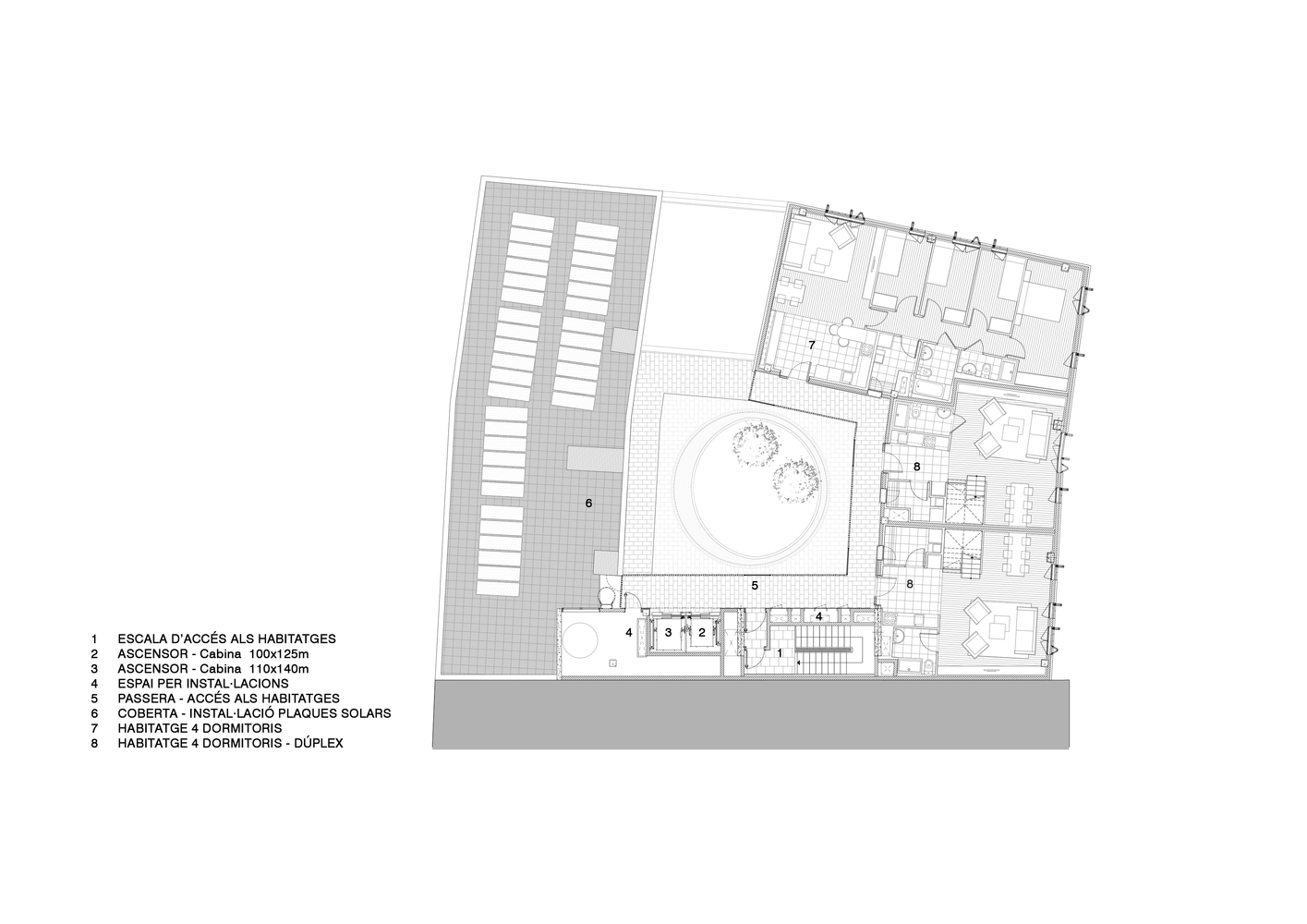 巴塞罗那 Can Batlló社会住宅 · 室内庭院温控,社区生活中心-82