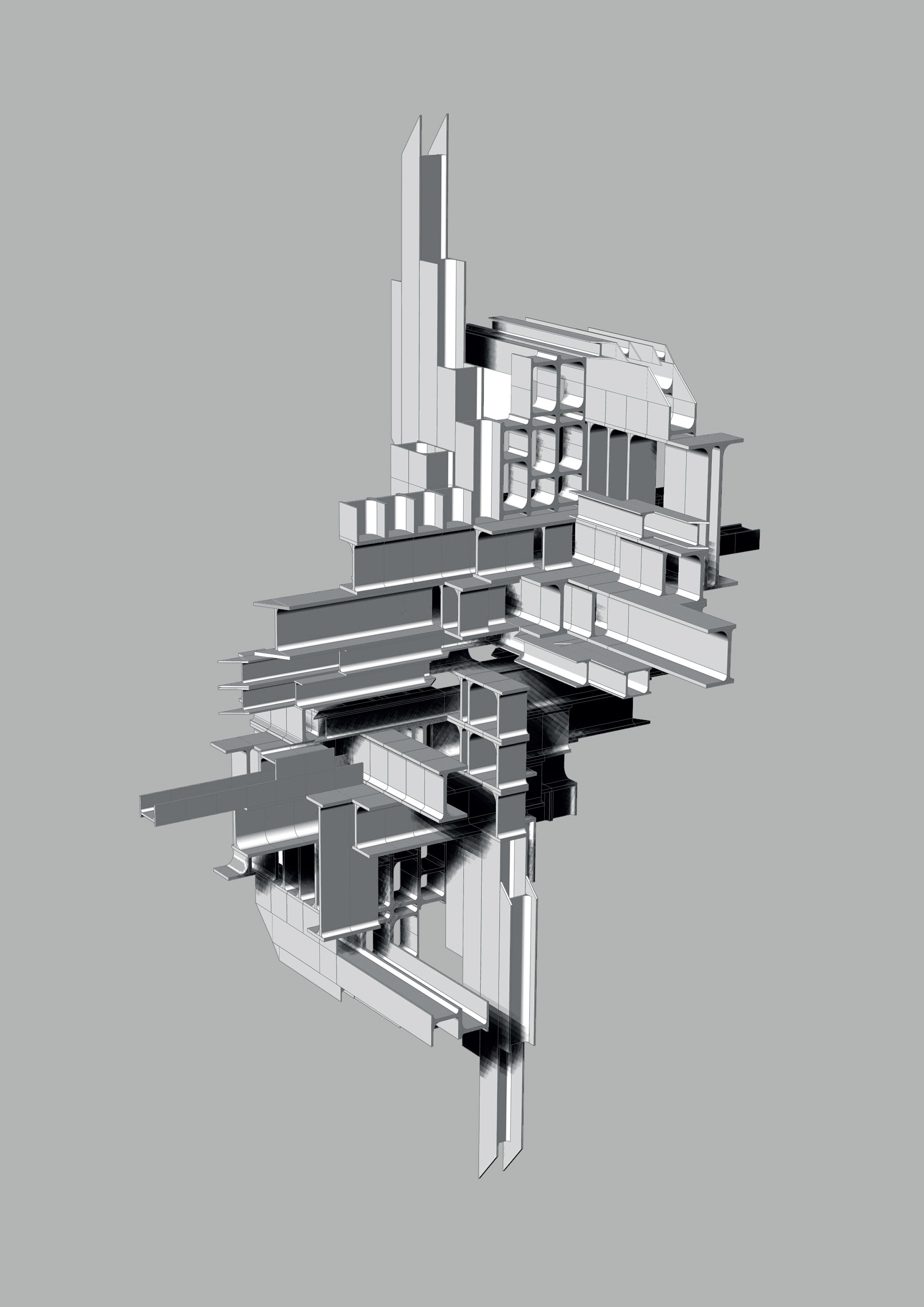 Julia Baltsavia designs construction system for housing based on I-beams-16