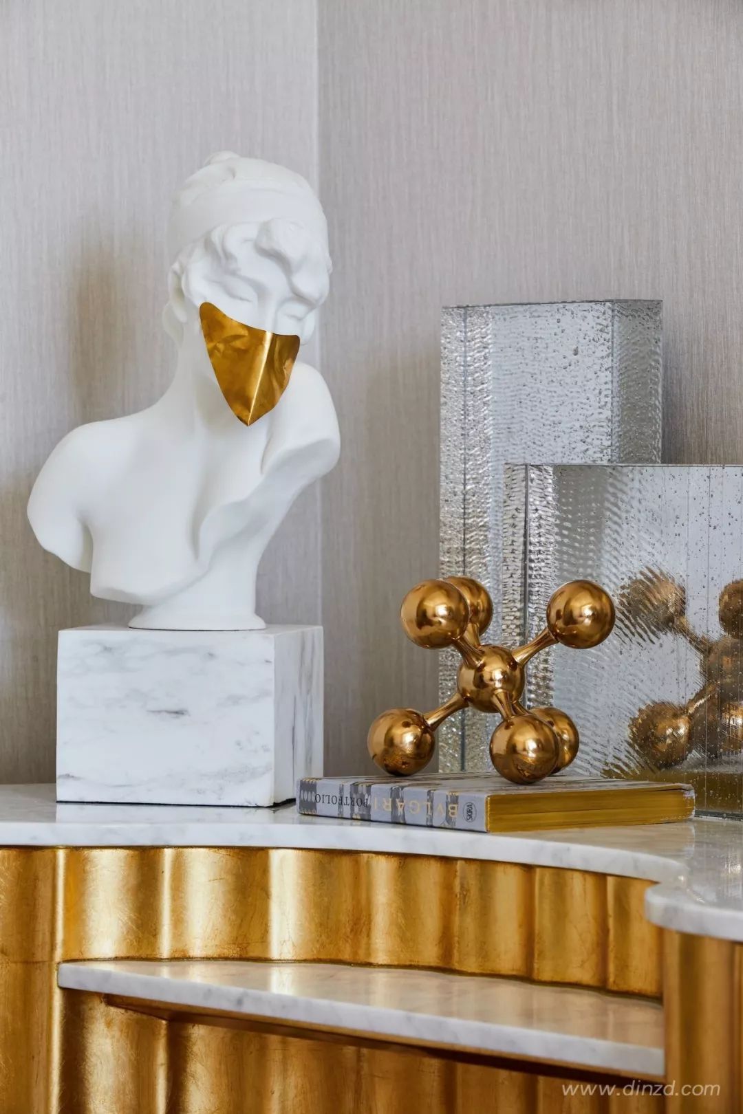 大华·徐州潘安湖首府洋房 | 摩登复古的金色空间-45