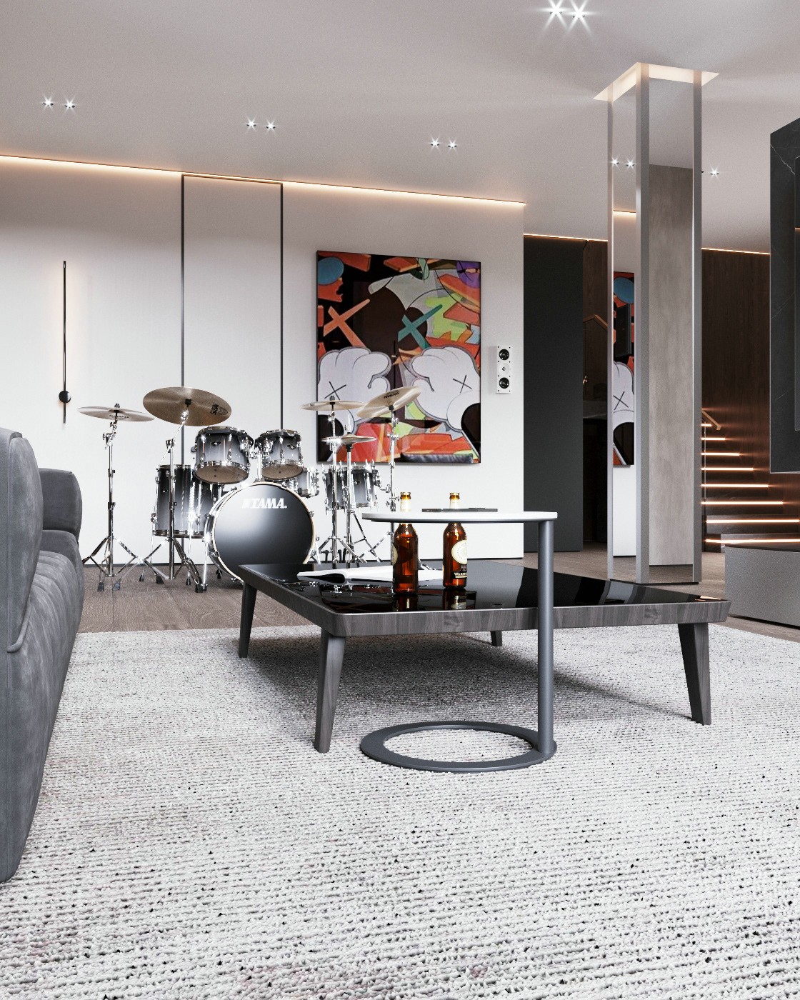 复式简约小空间公寓设计-1