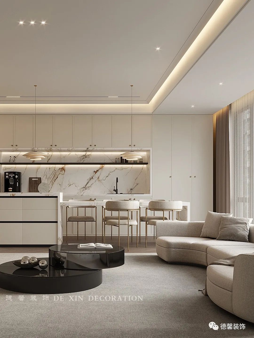 广州南沙 300㎡轻法式别墅设计丨中国广州丨德馨装饰-26