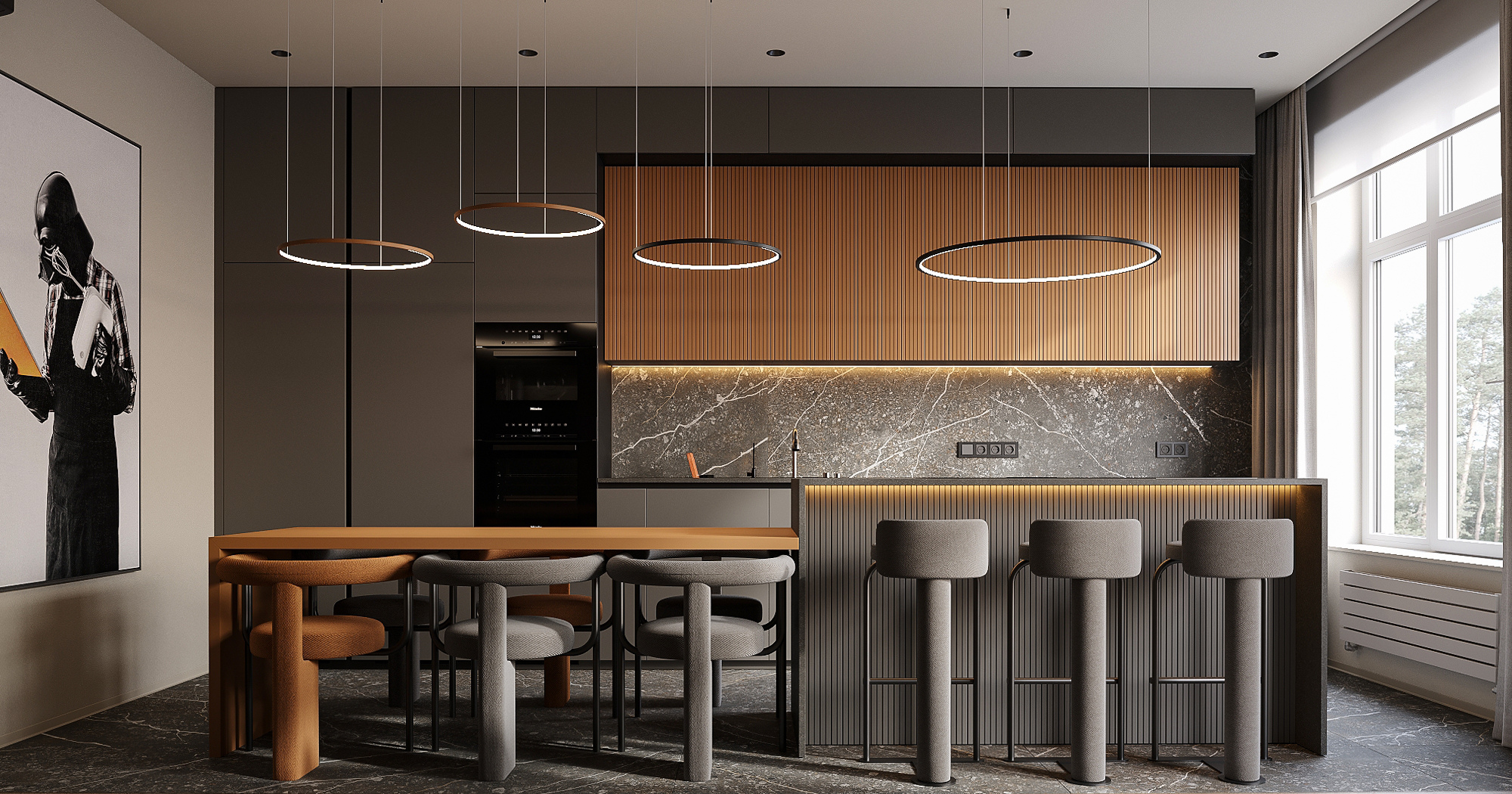 温暖色调的家庭舒适公寓丨拉脱维亚里加丨Bodes studio-4