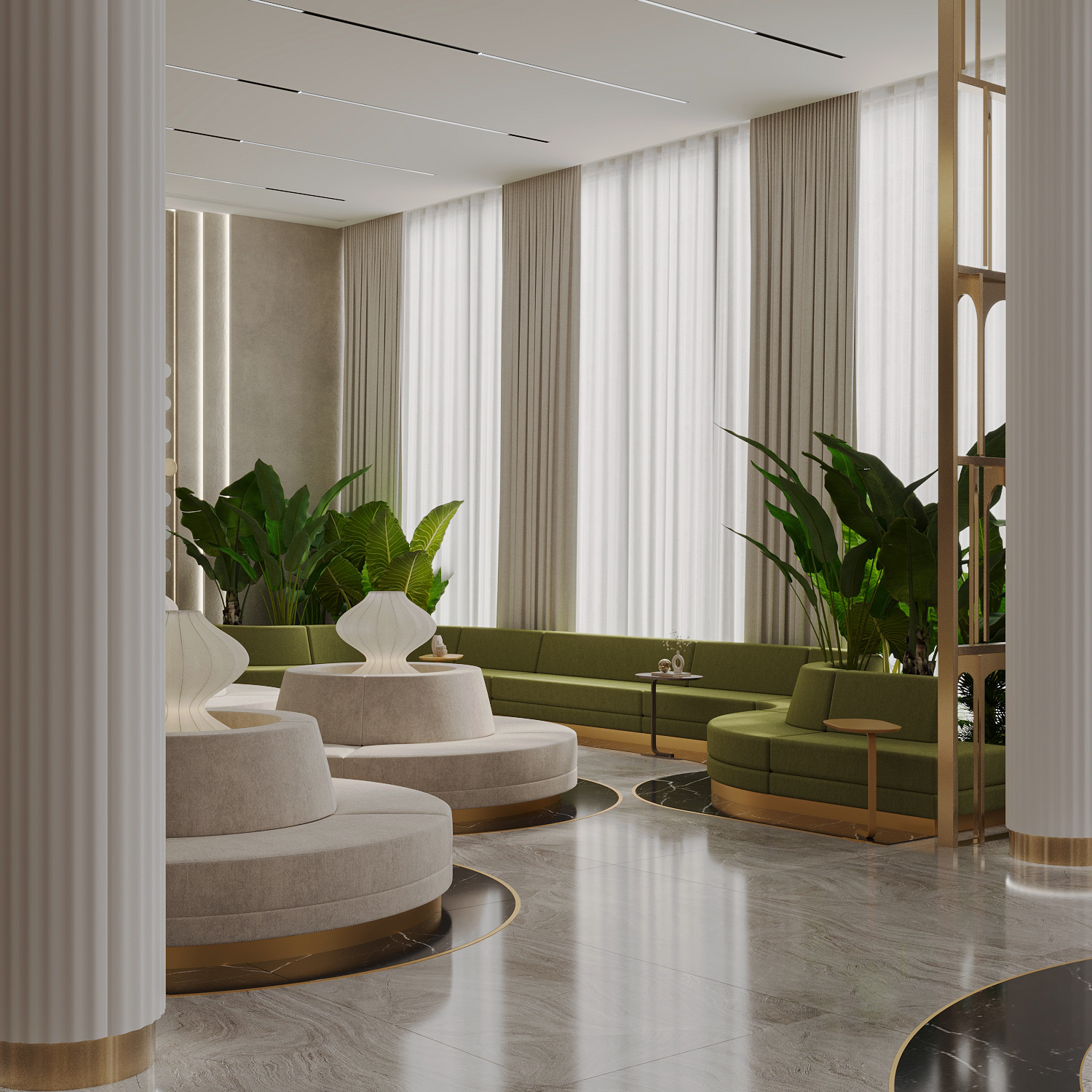 Lu·ury可能拼写有误，推测可能是Luxury ，如果是这样，整句可译为奢华酒店接待处设计 丨Nelly Manukian（为zeelproject公司设计）-9