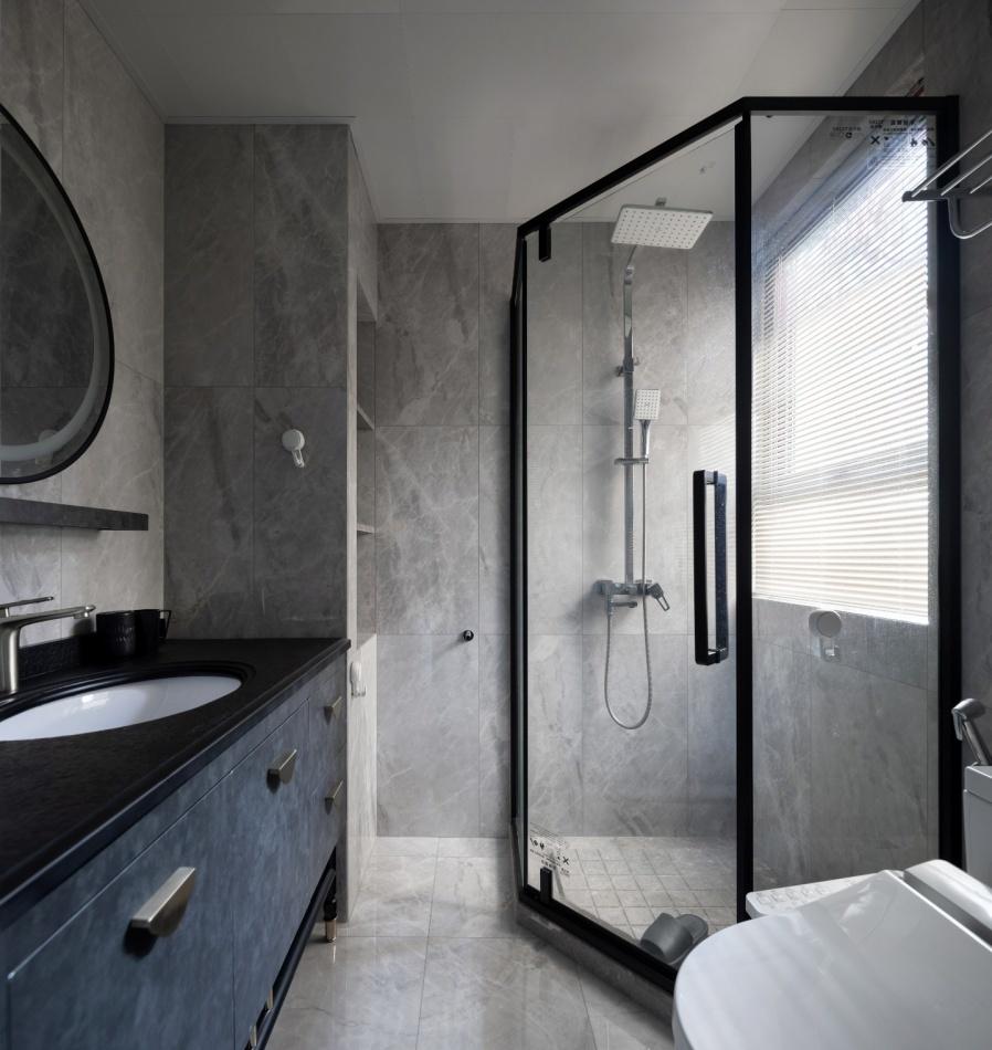 上北设计 | 蓝色乳胶漆打造的清凉空间-15