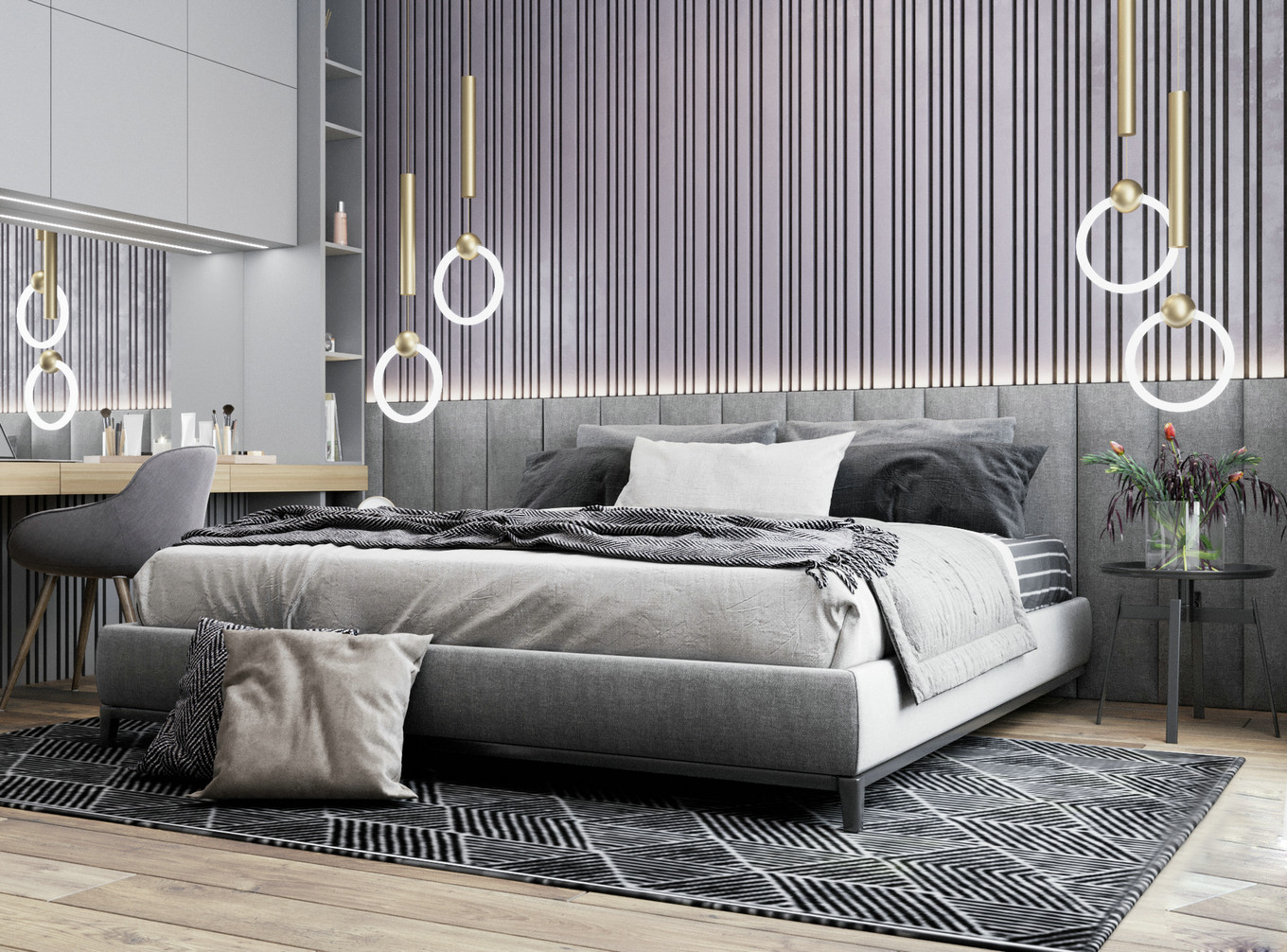 淡紫色系家装，温馨清新的室内设计佳作-24