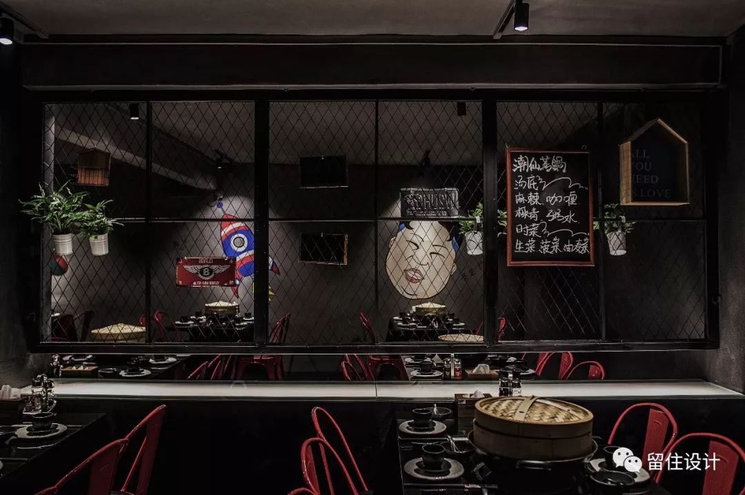 潮仙蒸锅 | 简约工业风的海鲜餐厅设计-21