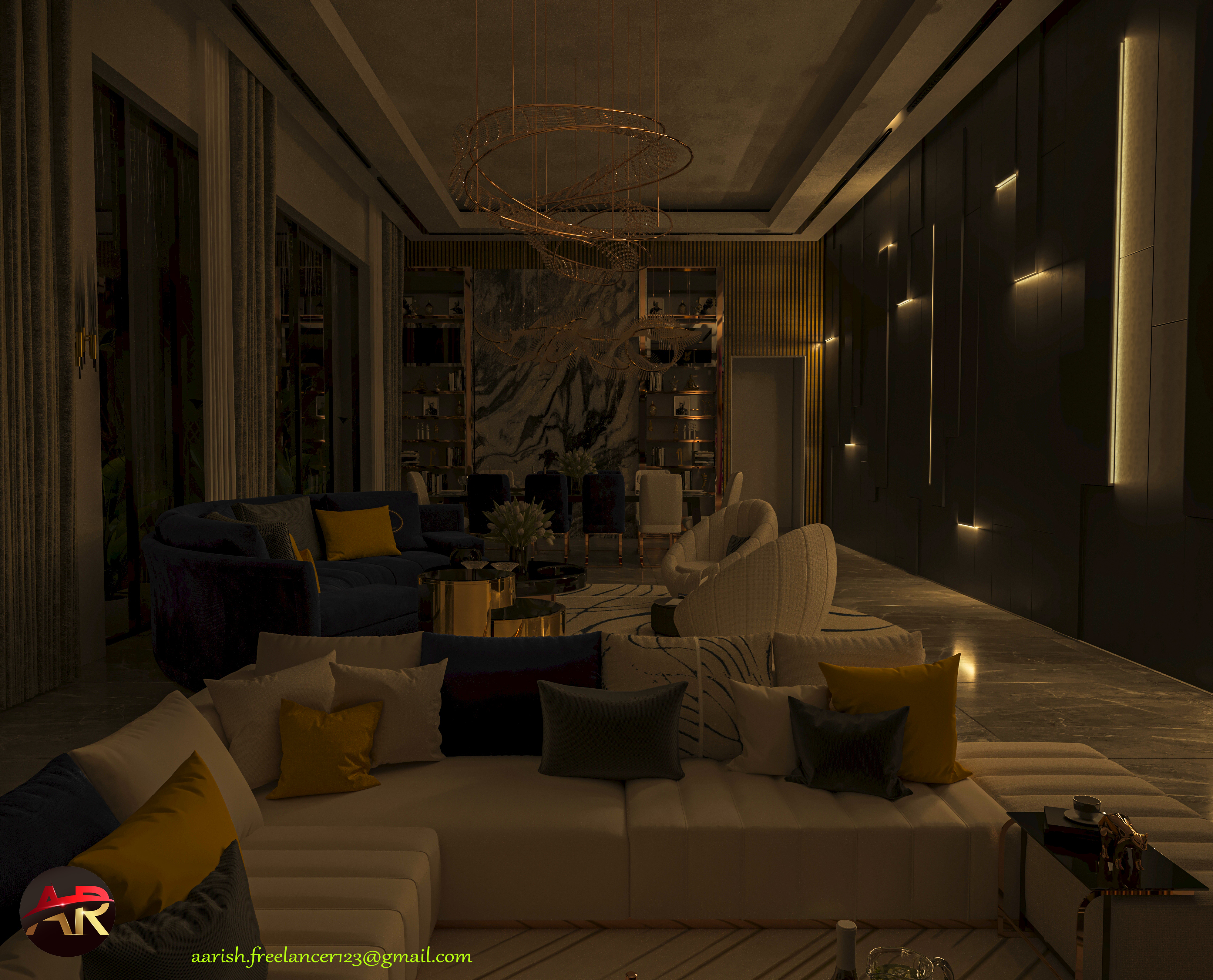 LUXURY LIVING HALL -ABUDHABI-0