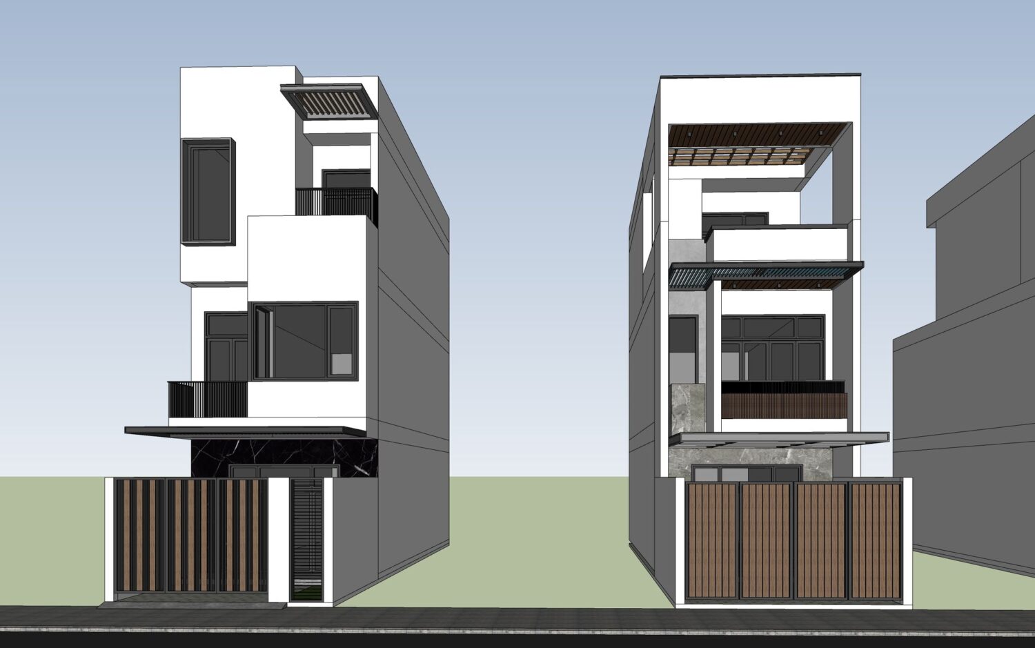 SketchUp 房屋外部模型丨Trinh Huu Trang-8