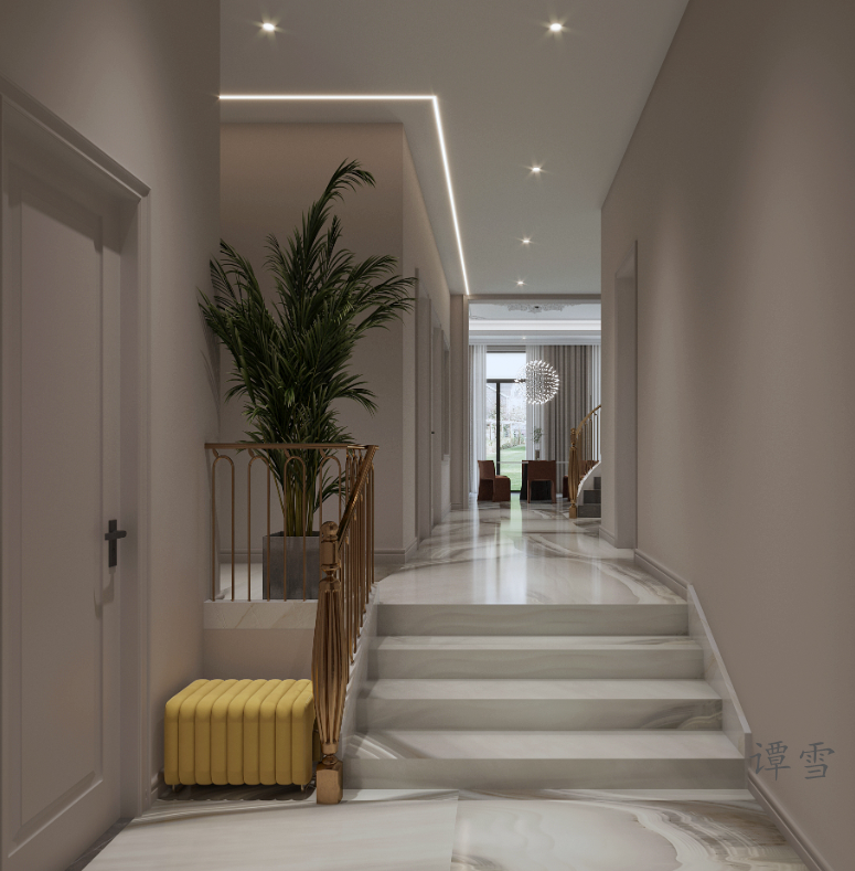 现代轻奢别墅设计，空间融合的优雅魅力-4