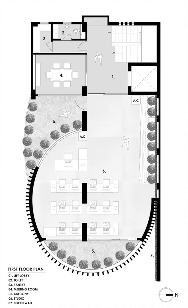 新德里创新树形建筑设计工作室丨印度新德里丨Arun Sharma-24