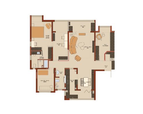 领馆一号160㎡住宅设计丨境与宅设计JZ.D-60