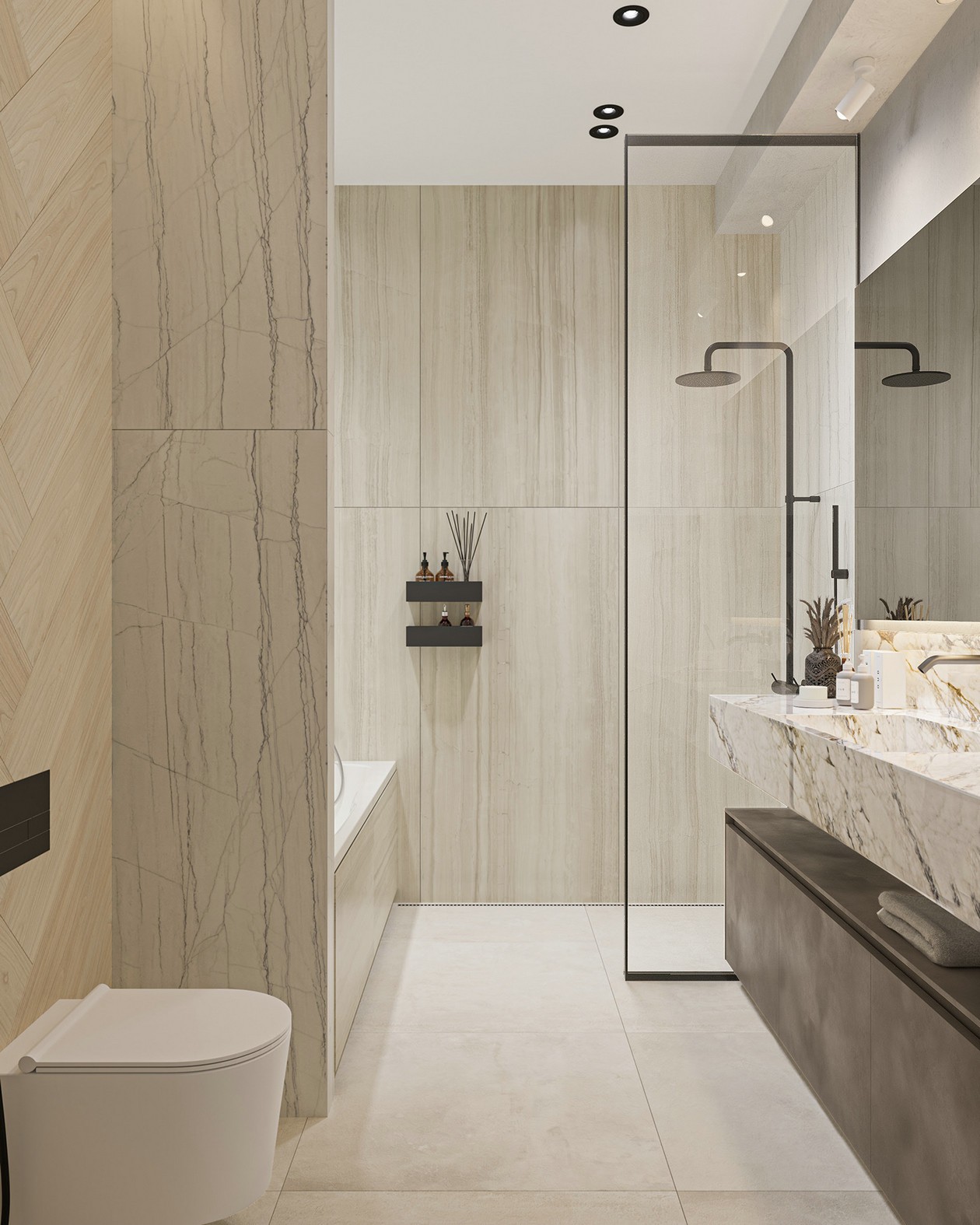 200㎡简约风公寓 优雅治愈的现代美学-23