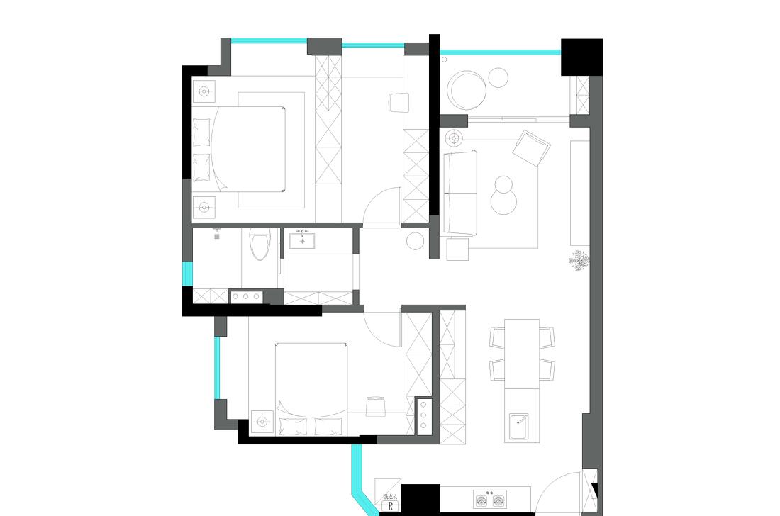 现代简约暖色调住宅设计-17