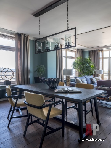 莫斯科西南角带全景窗可看莫斯科大学高楼的彩色公寓室内设计丨俄罗斯莫斯科丨Гончар Ольга,Лобынцева Софья-37