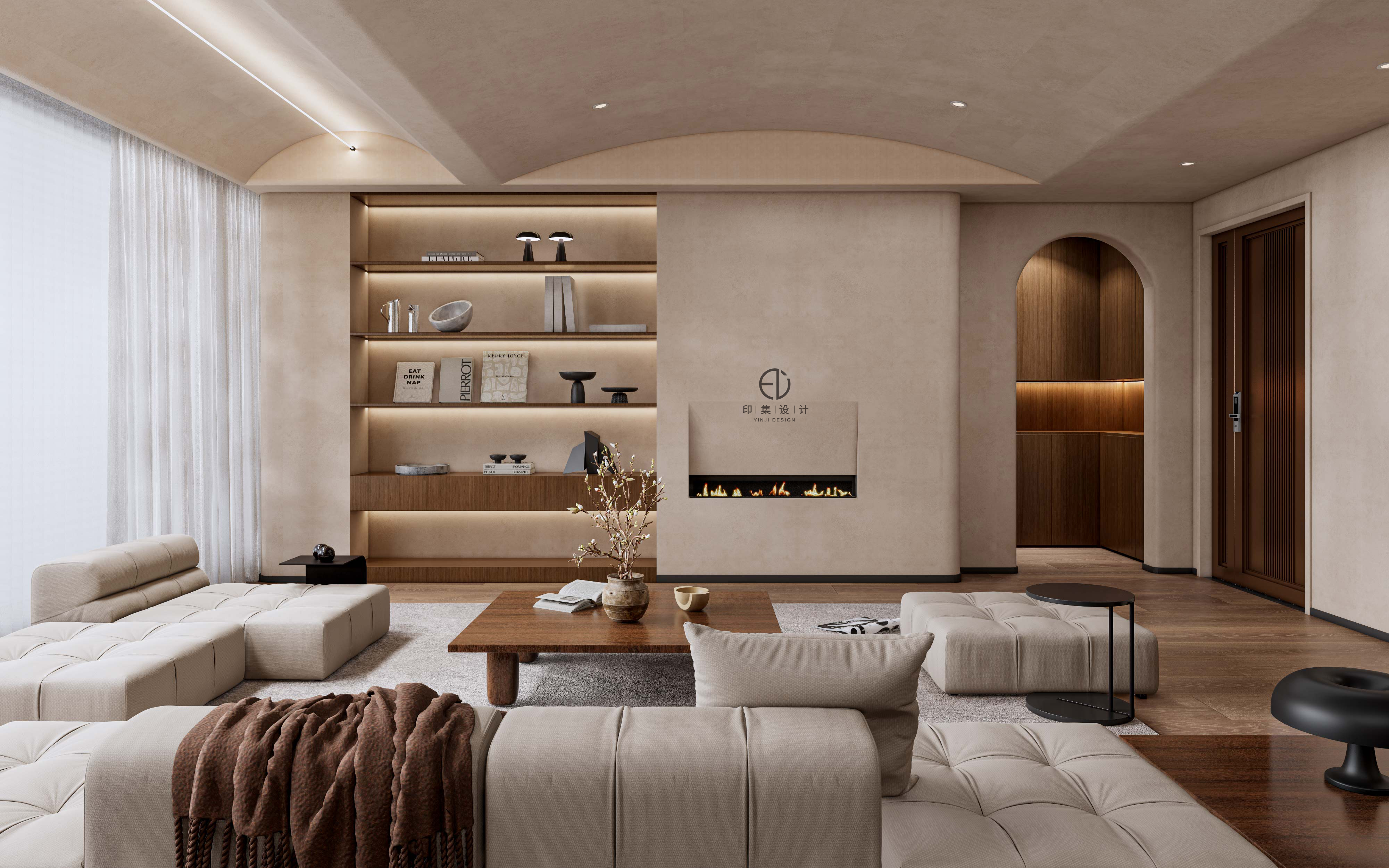 118㎡黑胡桃复古风，家的艺术氛围感-6