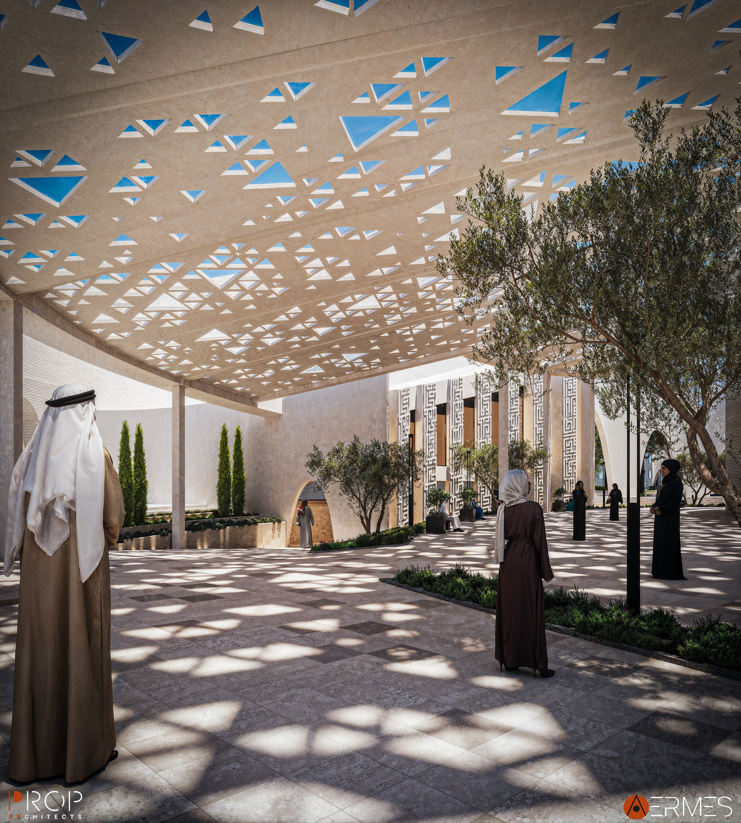 清真寺外部设计与可视化丨沙特阿拉伯丨PROP & AERMES ARCHITECTS-16