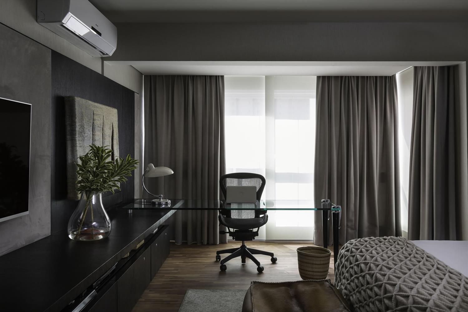 巴西 SP 市 LAF 公寓,木质与玻璃的现代混搭-9