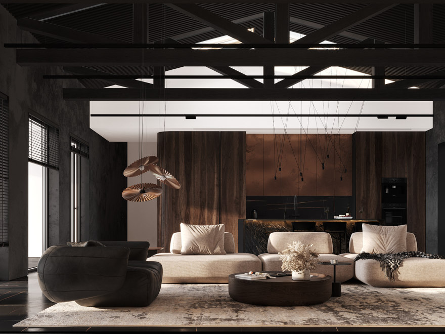 黑棕复古配色空间设计-3